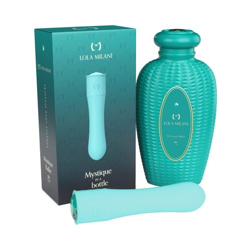 Mystique Hidden Bullet in a Bottle Vibrator Lola Milani Teal 