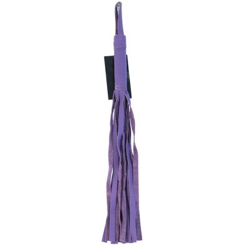 16" Soft Leather Flogger Flogger Ruff Doggie Styles Purple