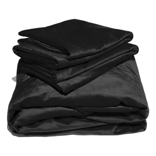 Liberator Fascinator Liquid Velvet Pillows & Sheet Set Sheets Liberator Queen Black