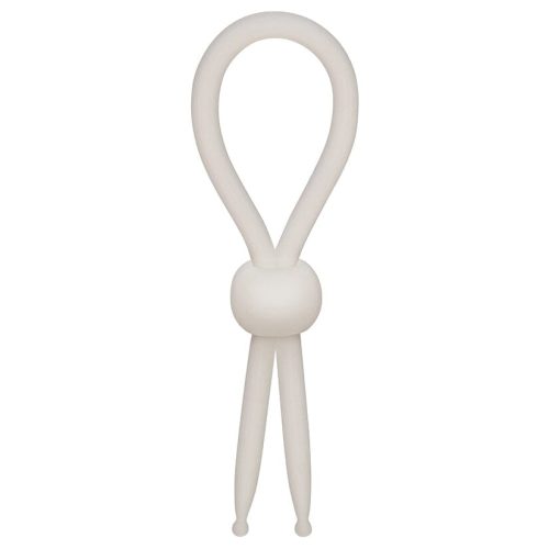 Alpha Liquid Silicone Lasso Cock Ring Cock Ring Cal Exotics White