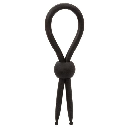 Alpha Liquid Silicone Lasso Cock Ring Cock Ring Cal Exotics Black