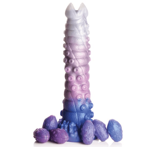 Tenta-Queen Ovipositor Fantasy Dildo w/Eggs Dildo Creature Cocks Purple