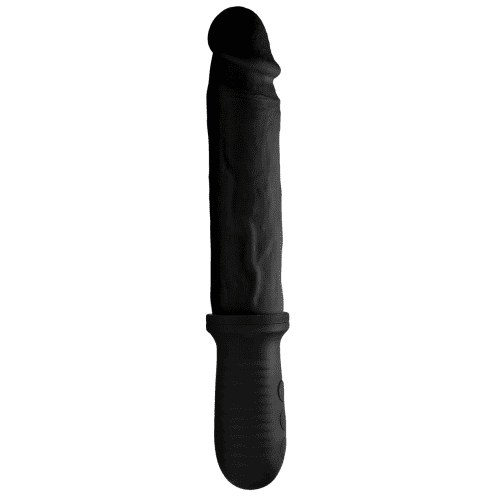 Auto Pounder Vibrating & Thrusting Dildo w/Handle Vibrator Master Series Black