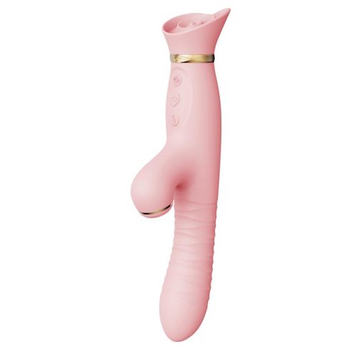 Rose Rabbit Air Pressure & Thrusting Vibe Thrusting vibrator Zalo Pink