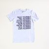 Love Yourself Tee Shirt Wild Flower Small White